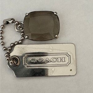 Coach Smokey Quartz Jewel & Metal Hangtag Fob Charm – Rare & Authentic